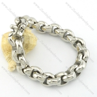 Shiny Smooth Casting Bead Bracelet with Skull Buckle b001565