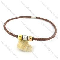 leather necklace n000443