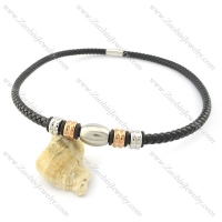 leather necklace n000430