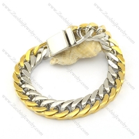 half gold and metal color casting bracelet b002210