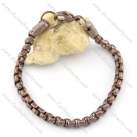 5mm wide brown corn chain bracelet b002370