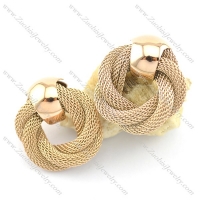 rose gold net chain earring e000876