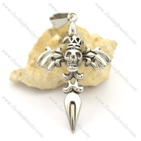 cross shaped skull pendant p001711