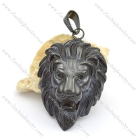 dark black casting lion pendant p001719