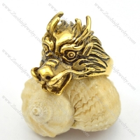 gold casting stainless steel dragon ring r001656