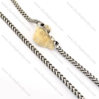 6mm wide square casting necklace for men n000658