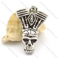 motor engine skull pendant for bikers p001758