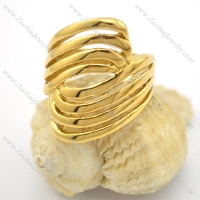 all yellow gold plating hollow ring with size from 6 to 9 r001715