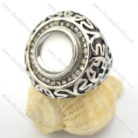 birth stone ring with big clear cat's eye stone r001723