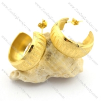 gold hoop earrings for women in stainless steel e000892