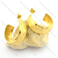 cheap gold hoop earrings in stainless steel e000894