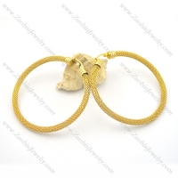 6mm yellow gold net hoop earring e000923
