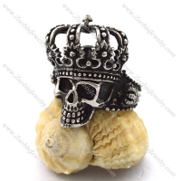 vintage crown skull ring r001986
