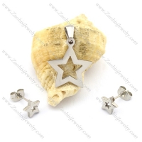 stainless steel star jewelry set s000950