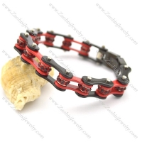 Motorcycle Chain Bracelet in 2 tones of Black and Red b002712