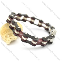 clear crystal bike chain bracelet in black and coffee tone b002713