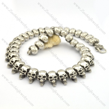 40 Skull Heads Necklace Chain For Mens n000746
