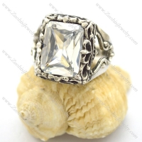 big square clear zircon stone ring r002101