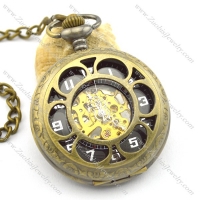 antique brass sunflower mechanical pocket watches pw000411