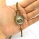 Small Steampunk 3D Glass Ball Transparent Mechanical Pocket Watch Chain pw000417-2