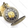antique brass sunflower mechanical pocket watches pw000411-1