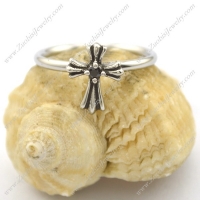 christian cross ring with black stone r002213