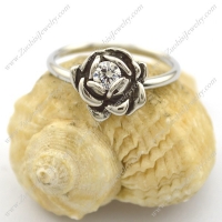 rose ring for women with clear rhinestone r002220