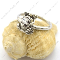 clear facted rhinestone frog ring r002226