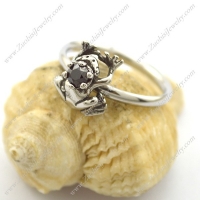 diamond black rhinestone frog ring r002227