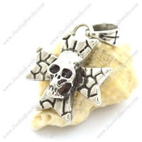 Skull Head Iron Cross Pendant p002155