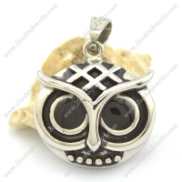 29mm Wide Owl Pendant with Black Round Eyes p002168