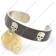 3 Skull Heads Leather Bangle b002997