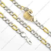 1.3CM 1 Gold Oval Link and 3 Small Links Chain Set s001017