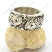 Pisces Ring Crafted 2 Casting Fishes r002513