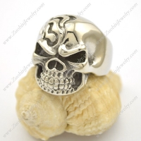 Fire Head Skull Ring r002519