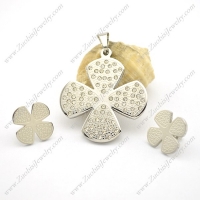 Stainless Steel Four Leaf Clover Jewelry Set s001039