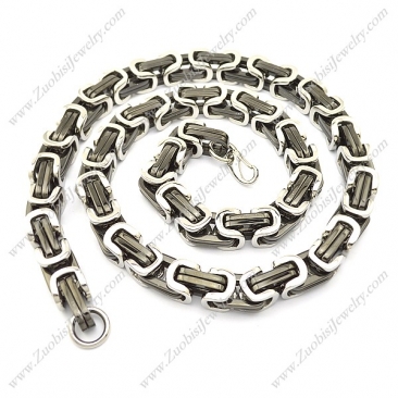 1 Meter Long 16mm Wide Black Stainless Steel Link Chain Necklace n000962