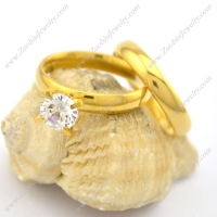 Economic Gold Stainless Steel Couple Rings for Pairs r002572