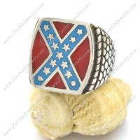 Dixie Confederate Flag Design Biker Ring for Mens Rebel Jewelry r002605