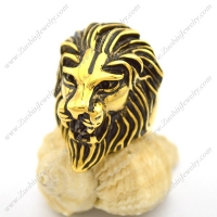 Antique Gold Lion Ring r002721