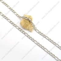6mm Wide Figaro Chain in Stainless Steel n001006