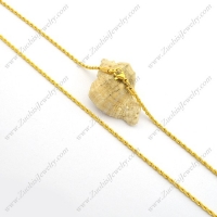 2.4mm Gold Plating Stainless Steel Rope Chain Necklace n001009