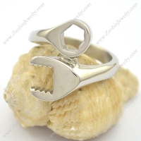 Silver Stainless Steel Wrench Ring for Bikers r002780