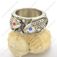 Crafted Casting Two Fishes Ring r002793