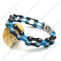 Black and Turquoise Bling Rhinestones Ball Bike Chain Bracelets b003584