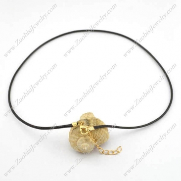2mm Black Wax Cord Necklace Chain with Gold Lobster Clasp n001030
