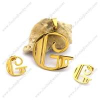 G Capital Letter Jewelry Set for Girls s001264