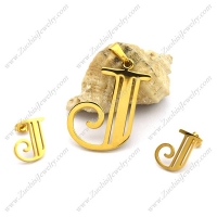 Stainless Steel J Letter Jewelry Set s001267