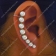 What looks like when wearing white pearl earring?