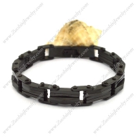 Black Plated Stamping Bracelet b003990